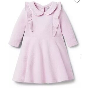Janie and Jack Girls Size 12‎ Quilted Jacquard Ruffled Dress Button Back New